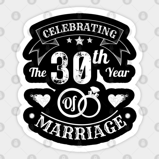 Celebrating The 30th Year Of Marriage Sticker by JustBeSatisfied